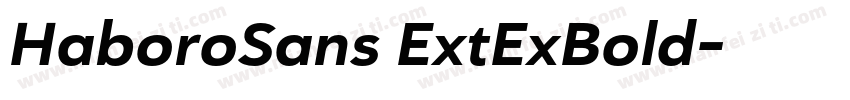 HaboroSans ExtExBold字体转换